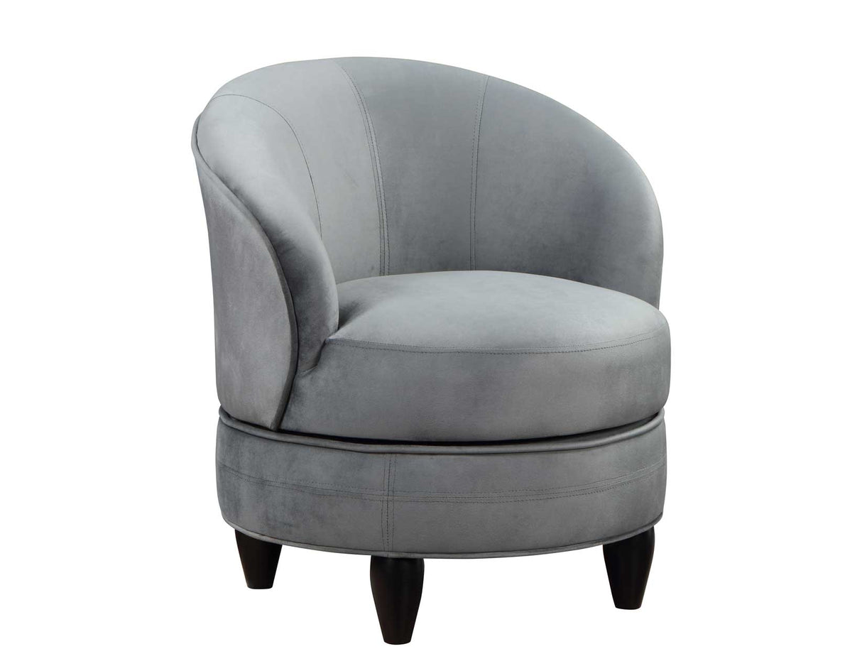 Sophia Swivel Accent Chair, Gray Velvet - SOH850GV