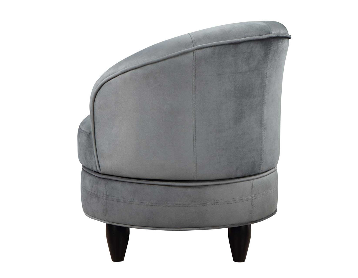 Sophia Swivel Accent Chair, Gray Velvet - SOH850GV