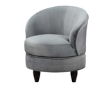 Sophia Swivel Accent Chair, Gray Velvet - SOH850GV