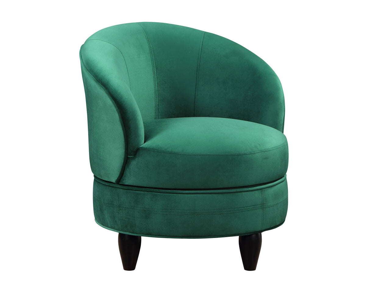 Sophia Swivel Accent Chair, Green Velvet - SOH850GNV