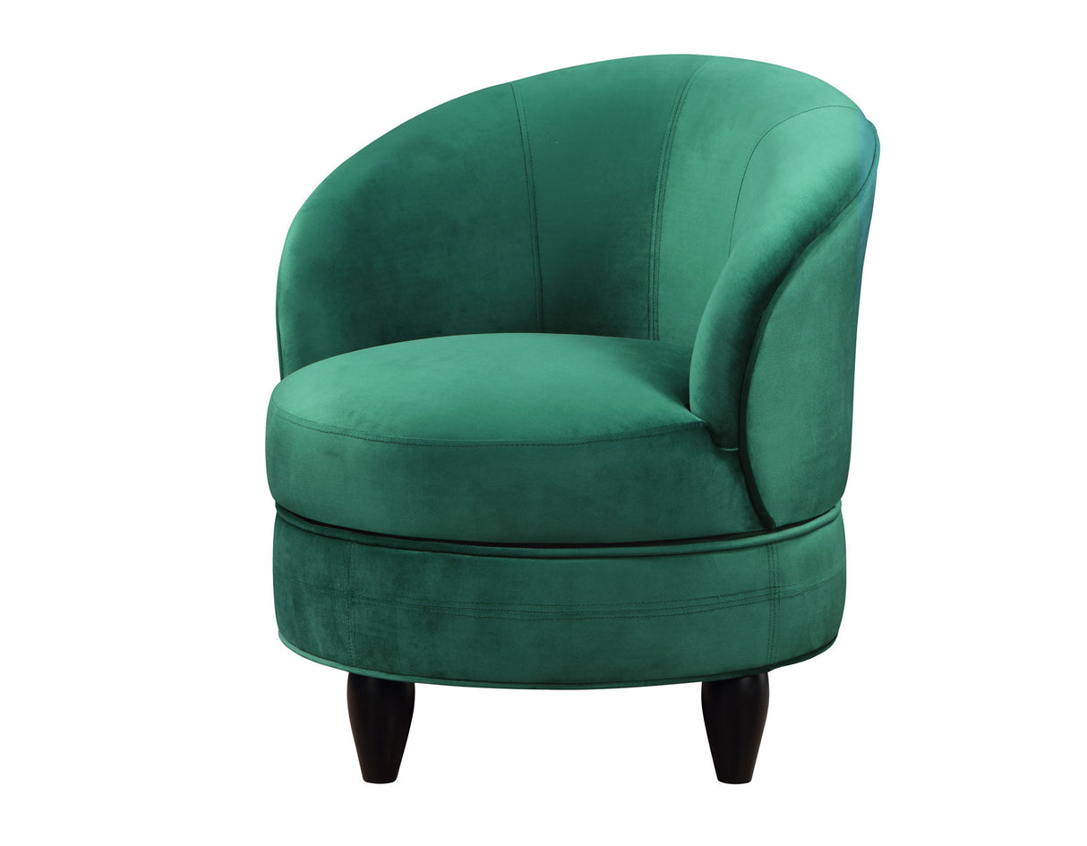 Sophia Swivel Accent Chair, Green Velvet - SOH850GNV