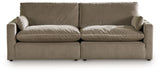 Sophie 2-Piece Sectional with Ottoman in Cocoa - PKG016441