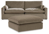 Sophie 2-Piece Sectional with Ottoman in Cocoa - PKG016441