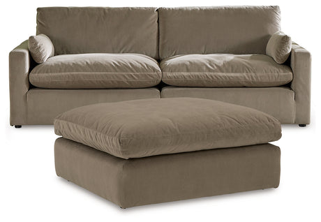 Sophie 2-Piece Sectional with Ottoman in Cocoa - PKG016441