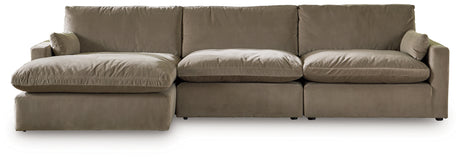 Sophie 3-Piece Sectional with Ottoman in Cocoa - PKG016443