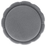 Sora Upholstered Round Ottoman Grey from Coaster - Luna Furniture