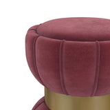 Sora Upholstered Round Ottoman Pink from Coaster - Luna Furniture