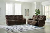 Soundwave Sofa, Loveseat and Recliner in Chocolate - PKG015549