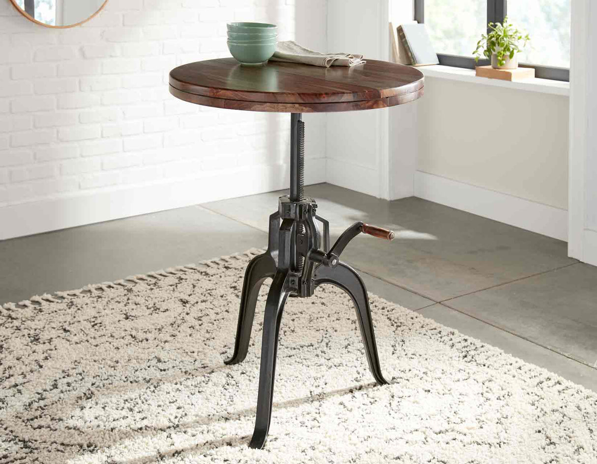 Sparrow 30-inch Round Crank Table from Steve Silver - Luna Furniture