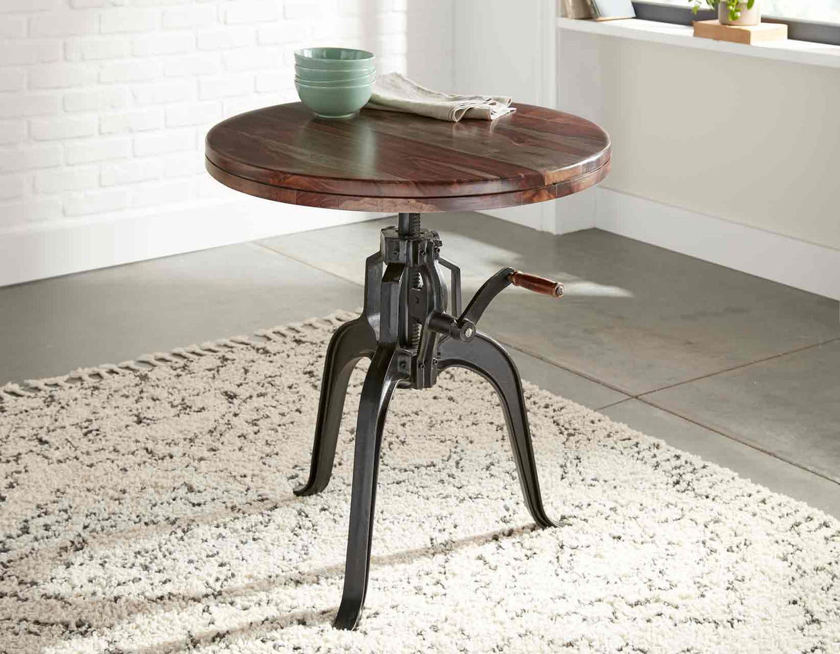 Sparrow 30-inch Round Crank Table from Steve Silver - Luna Furniture