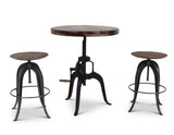 Sparrow 30-inch Round Crank Table from Steve Silver - Luna Furniture