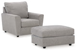 Stairatt Chair and Ottoman in Anchor - PKG016467