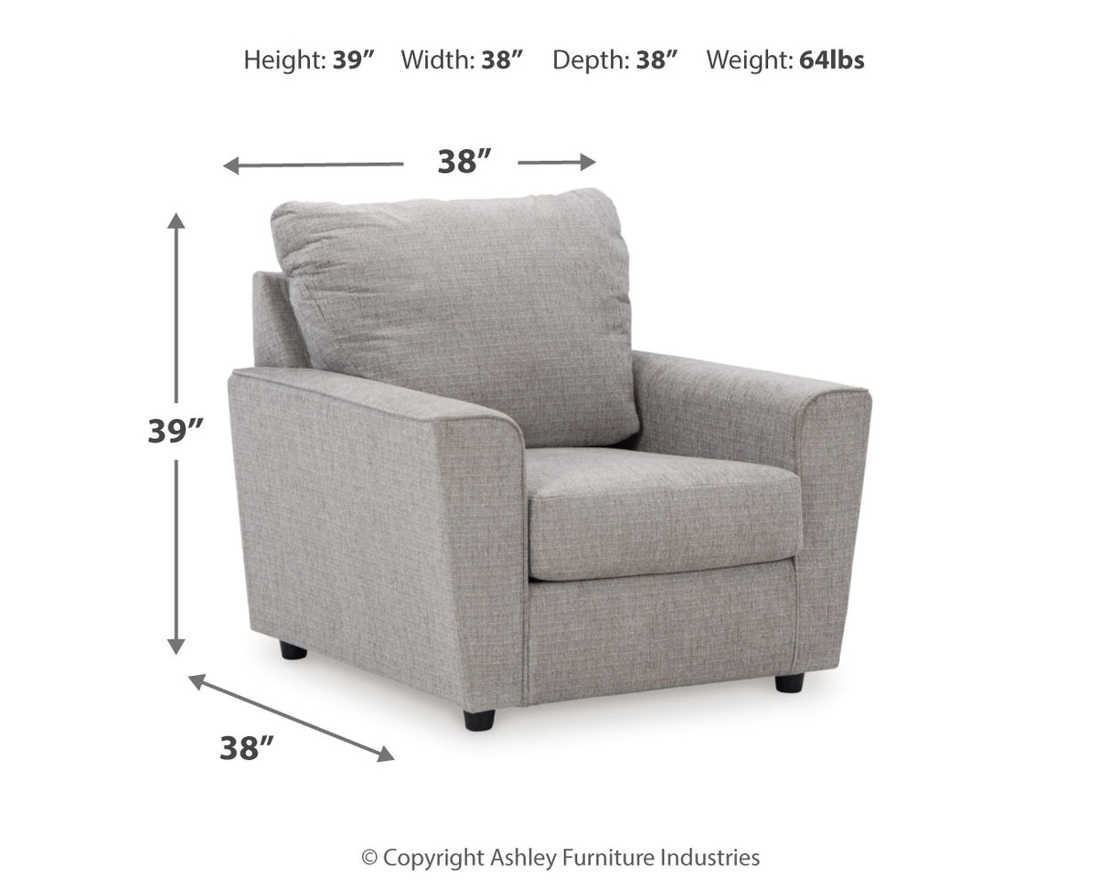 Stairatt Chair and Ottoman in Anchor - PKG016467