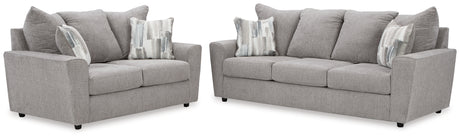 Stairatt Sofa and Loveseat in Anchor - PKG016468