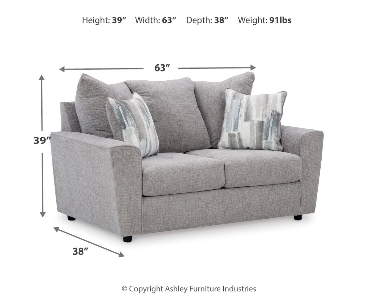 Stairatt Sofa, Loveseat, Chair and Ottoman in Anchor - PKG016469