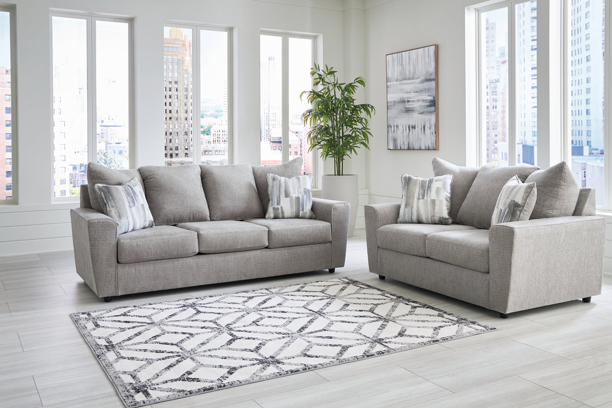 Stairatt Sofa, Loveseat, Chair and Ottoman in Anchor - PKG016469