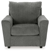 Stairatt Sofa, Loveseat, Chair and Ottoman in Gravel - PKG014497