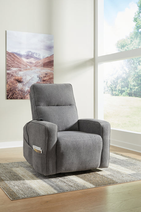 Starganza Gray Power Lift Recliner - 9370412