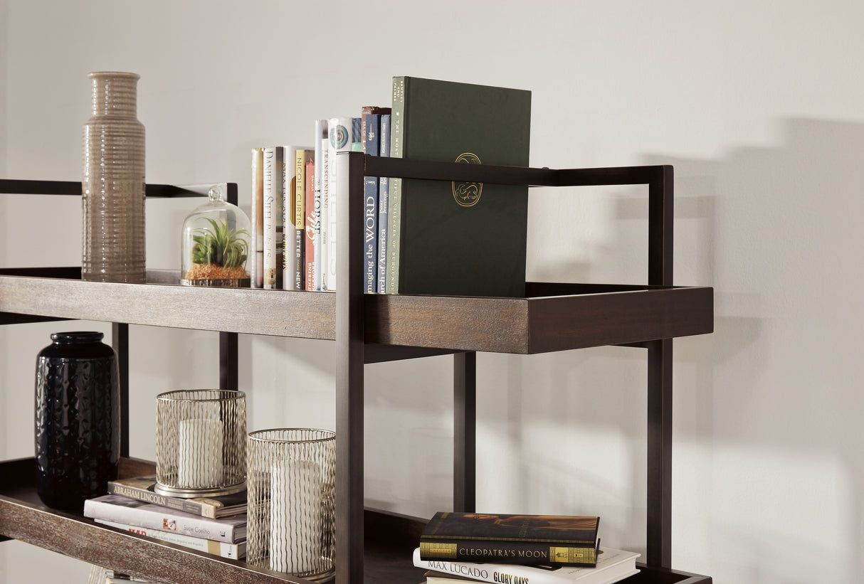 Starmore Home Office Desk with Chair and Storage in Brown from Ashley - Luna Furniture