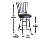 Stellan 24″ Counter Stool, Swivel from Steve Silver - Luna Furniture