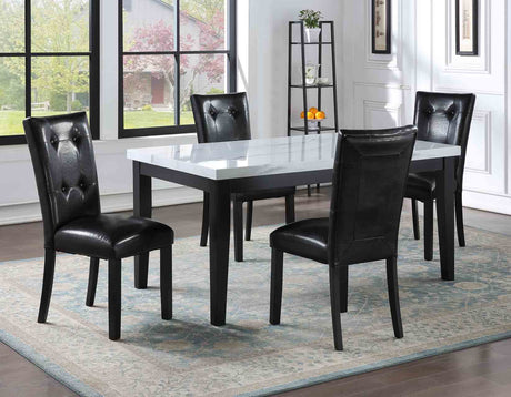 Sterling 5 Piece Faux-Marble Top Dining(Table & 4 Side Chairs) - SET | SN500T | SN500S(4)