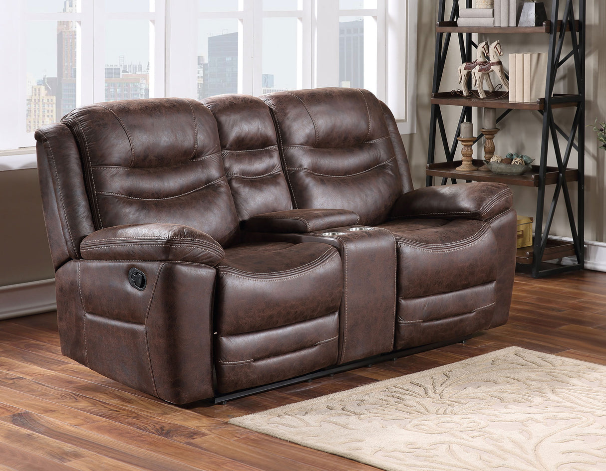 Stetson Manual Reclining Console Loveseat from Steve Silver - Luna Furniture