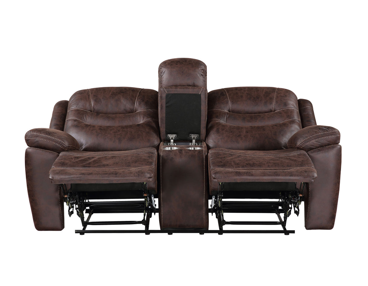 Stetson Manual Reclining Console Loveseat from Steve Silver - Luna Furniture