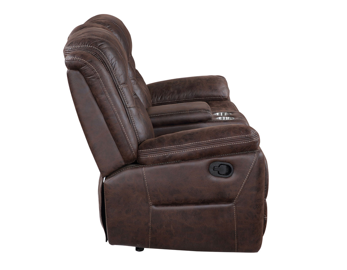 Stetson Manual Reclining Console Loveseat from Steve Silver - Luna Furniture