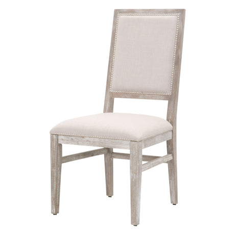 Dexter Dining Chair in Stone Linen, Natural Gray, Set of 2 - 6017.NG/STO-SLV