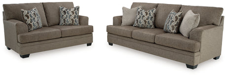 Stonemeade Sofa and Loveseat in Nutmeg - PKG018539