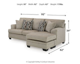 Stonemeade Sofa Chaise, Chair, and Ottoman in Taupe - PKG018537