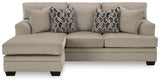 Stonemeade Sofa Chaise, Chair, and Ottoman in Taupe - PKG018537