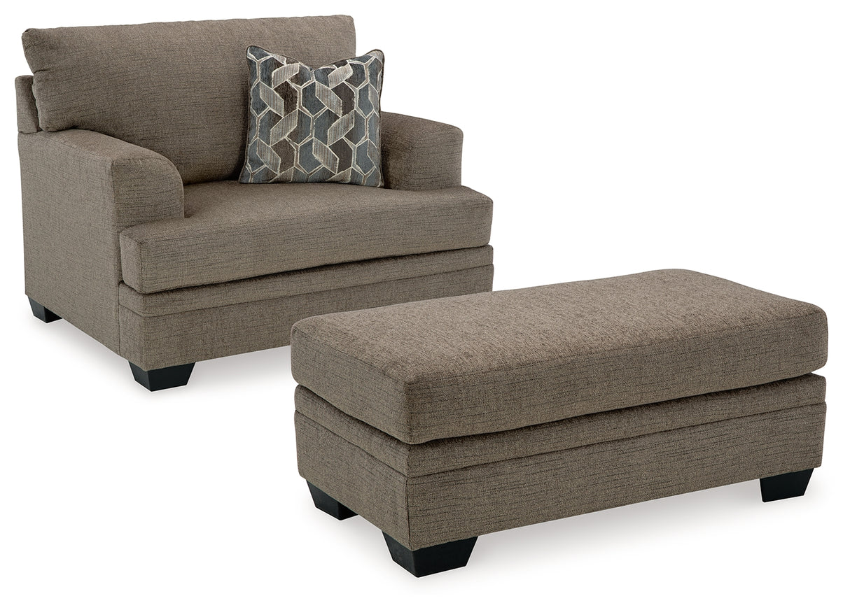 Stonemeade Sofa, Loveseat, Chair and Ottoman in Nutmeg - PKG018540