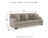 Stonemeade Sofa, Loveseat, Chair and Ottoman in Taupe from Ashley - Luna Furniture