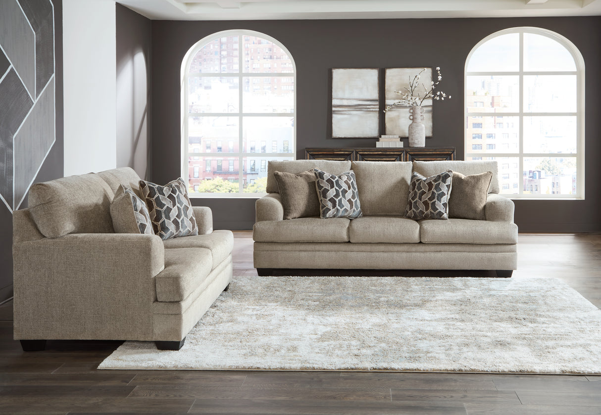 Stonemeade Sofa, Loveseat, Chair and Ottoman in Taupe from Ashley - Luna Furniture