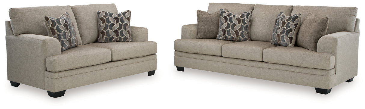 Stonemeade Sofa, Loveseat, Chair and Ottoman in Taupe from Ashley - Luna Furniture