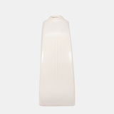 Stoneware 7" Curvy Cut-out Vase, Cotton from Sagebrook Home - Luna Furniture