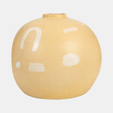 Stoneware, 9" Aztec Vase, Mustard from Sagebrook Home - Luna Furniture