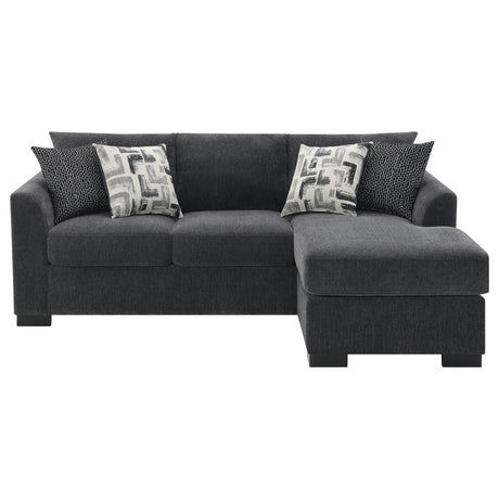 Storey Upholstered Sleeper Sectional Chaise Sofa Dark Grey from Coaster - Luna Furniture