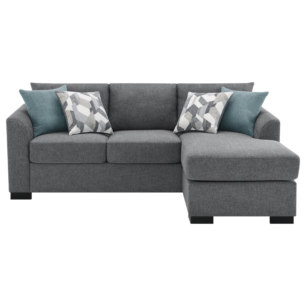 Storey Upholstered Sleeper Sectional Chaise Sofa Grey from Coaster - Luna Furniture