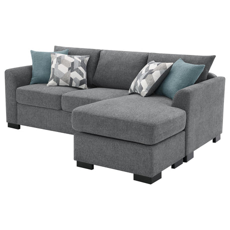 Storey Upholstered Sleeper Sectional Chaise Sofa Grey from Coaster - Luna Furniture