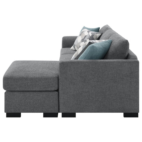 Storey Upholstered Sleeper Sectional Chaise Sofa Grey from Coaster - Luna Furniture