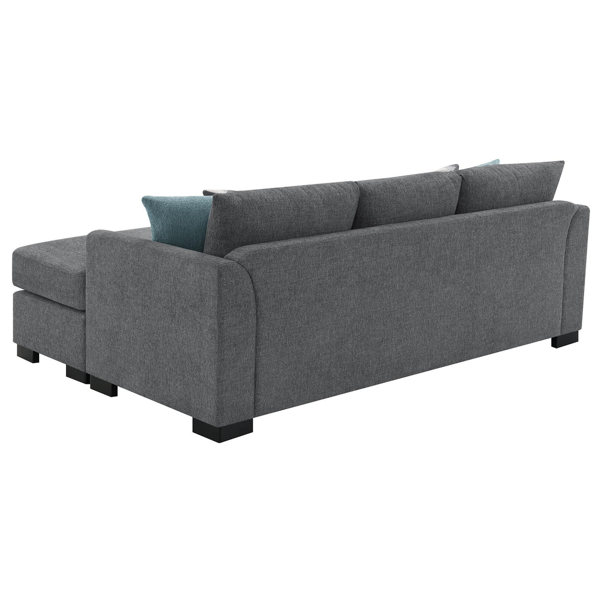 Storey Upholstered Sleeper Sectional Chaise Sofa Grey from Coaster - Luna Furniture