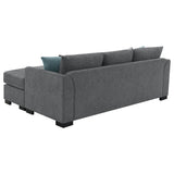 Storey Upholstered Sleeper Sectional Chaise Sofa Grey from Coaster - Luna Furniture