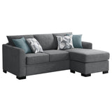 Storey Upholstered Sleeper Sectional Chaise Sofa Grey from Coaster - Luna Furniture