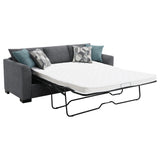 Storey Upholstered Sleeper Sectional Chaise Sofa Grey from Coaster - Luna Furniture