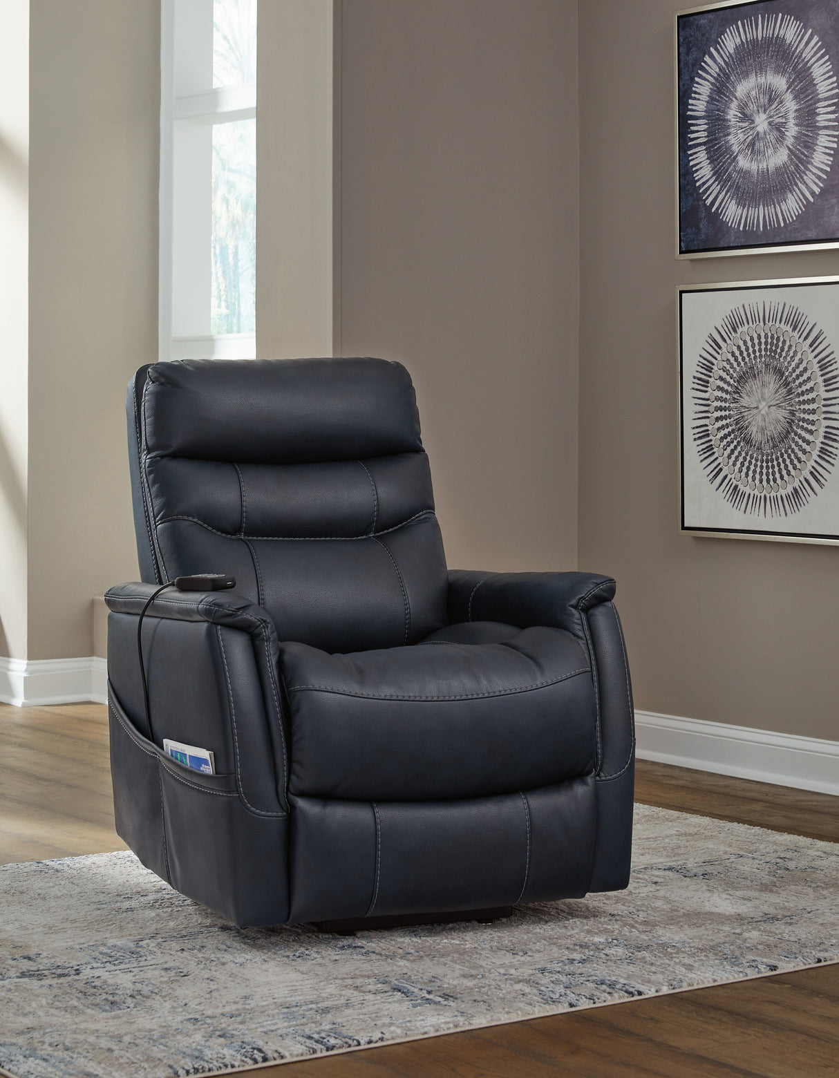 Strawbill Sapphire Power Lift Recliner from Ashley - Luna Furniture