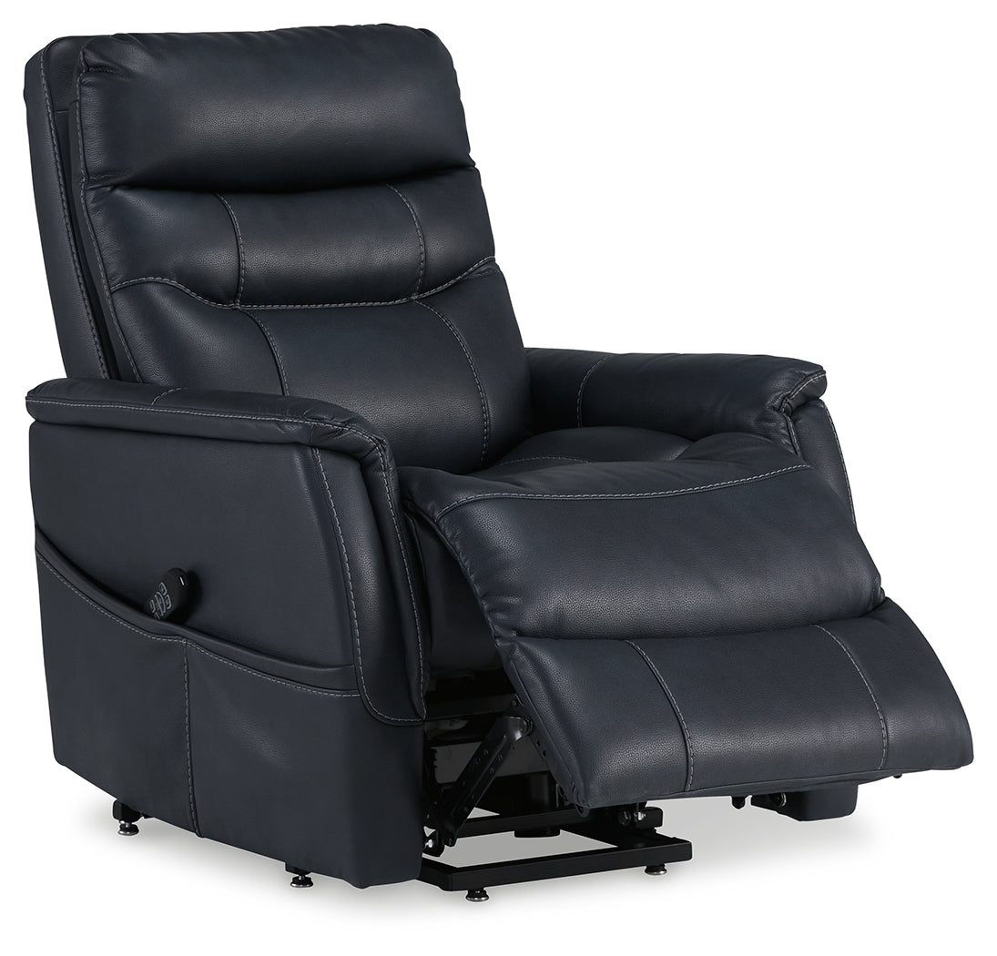 Strawbill Sapphire Power Lift Recliner from Ashley - Luna Furniture