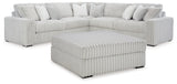 Stupendous 3-Piece Sectional with Ottoman in Alloy - PKG016459