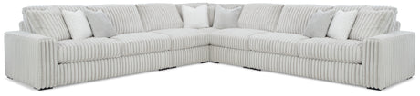 Stupendous 5-Piece Sectional with Ottoman in Alloy - PKG016461